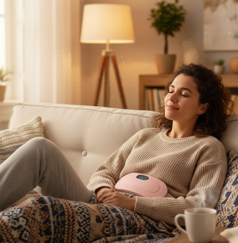 Ceinture chauffante menstruelle, soulagement instantané